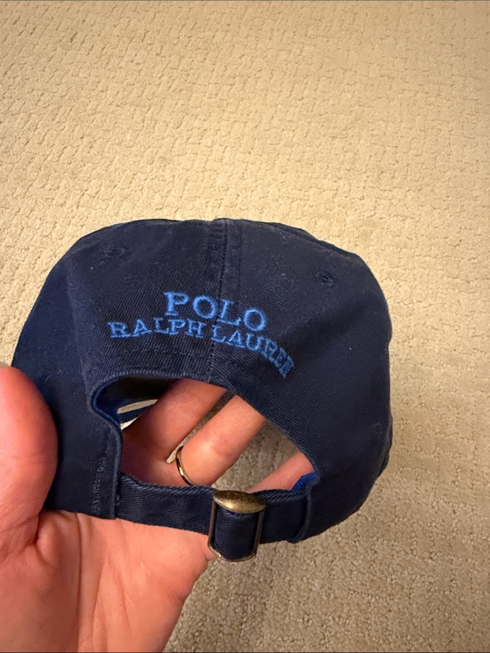 Polo by Ralph Lauren Navy Embroidered Polo Bear Hat Cap - Picture 3 of 4